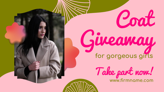 Giveaway For Spring Coats In Pink Full HD video Design Template
