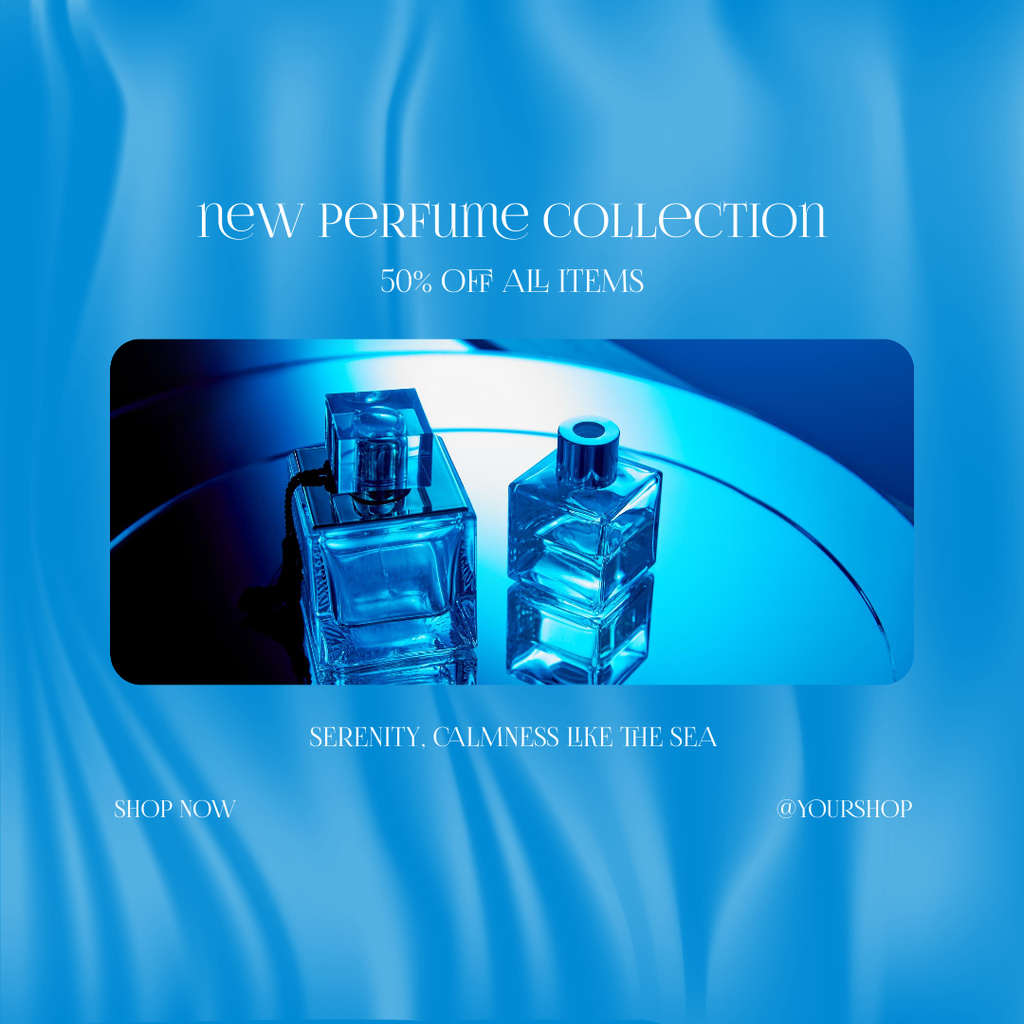 Designvorlage Discount Offer on New Perfume Collection für Instagram AD