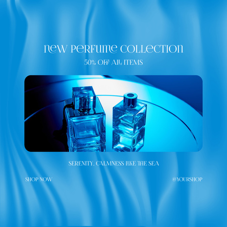 Discount Offer on New Perfume Collection Instagram AD Design Template