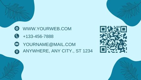 Plantilla de diseño de Oferta de especialista en color de cabello en azul Business Card US 