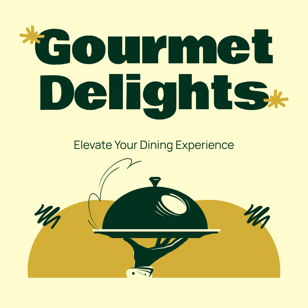 Ontwerpsjabloon van Instagram AD van Catering Services with Offer of Gourmet Dishes