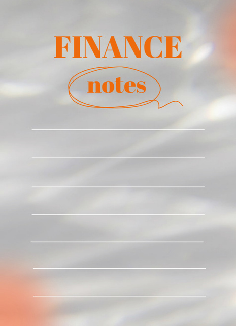 Finance Planner In Grey Notepad 4x5.5in Design Template