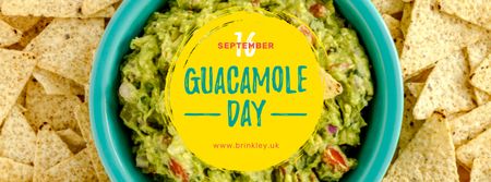 Mexican guacamole dish Day Facebook cover Design Template