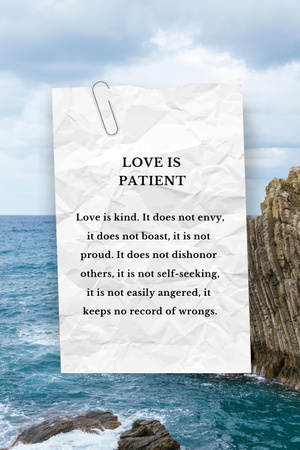 Love Quote on palm Leaves Pinterest Design Template