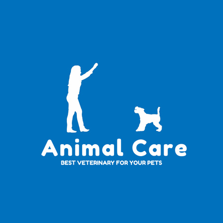 Animal Care Services Representation Animated Logo Design Template
