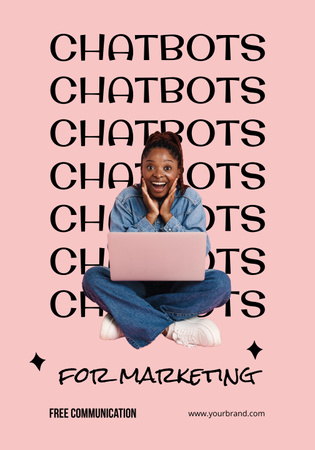 Online Chatbot Services Poster 28x40inデザインテンプレート