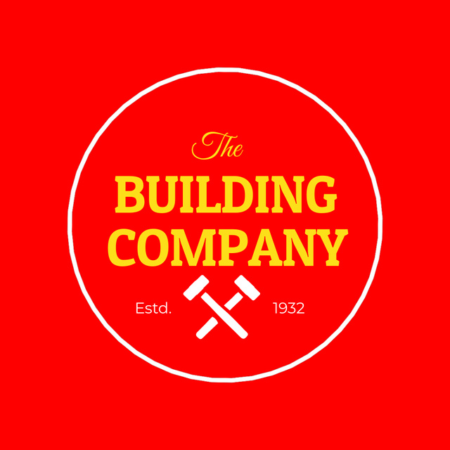 Construction Company Service with Long History Animated Logo Tasarım Şablonu