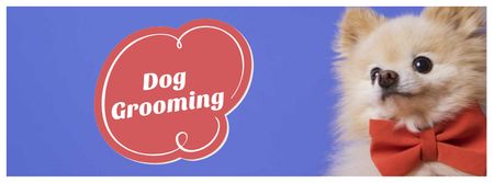 Platilla de diseño Dog Grooming services ad Facebook cover