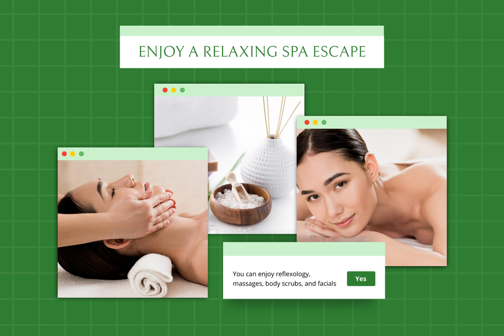 Discover the Women's Enchanting Spa Salon Experience Mood Board Design Template