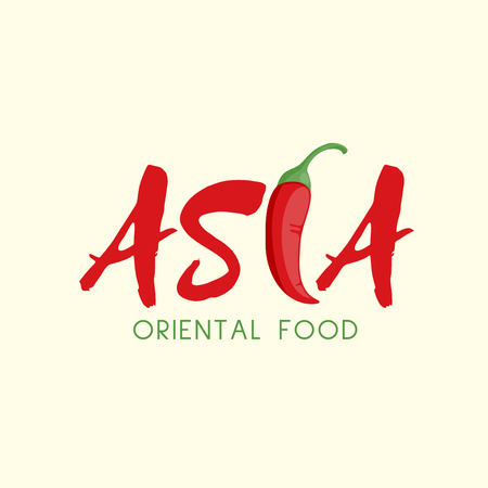 finom chili thai élelmiszer ajánlat Logo tervezősablon