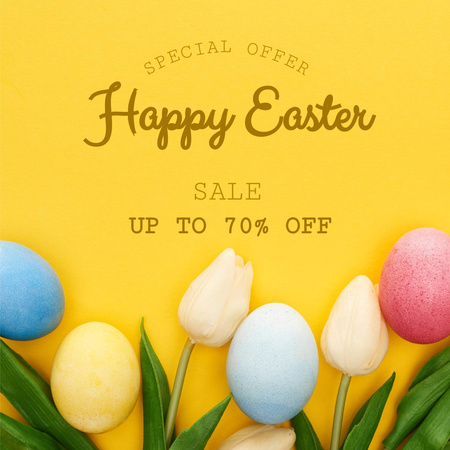 Easter Special Sale Ad Instagram Design Template