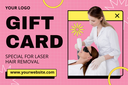 Template di design Offerta speciale Servizi di depilazione laser Gift Certificate