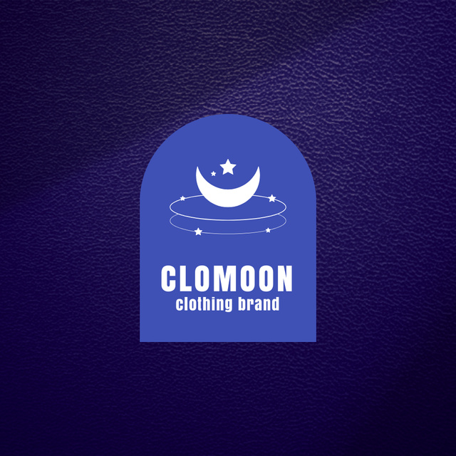 Template di design Clothing Brand Ad with Moon and Star Illustration Logo