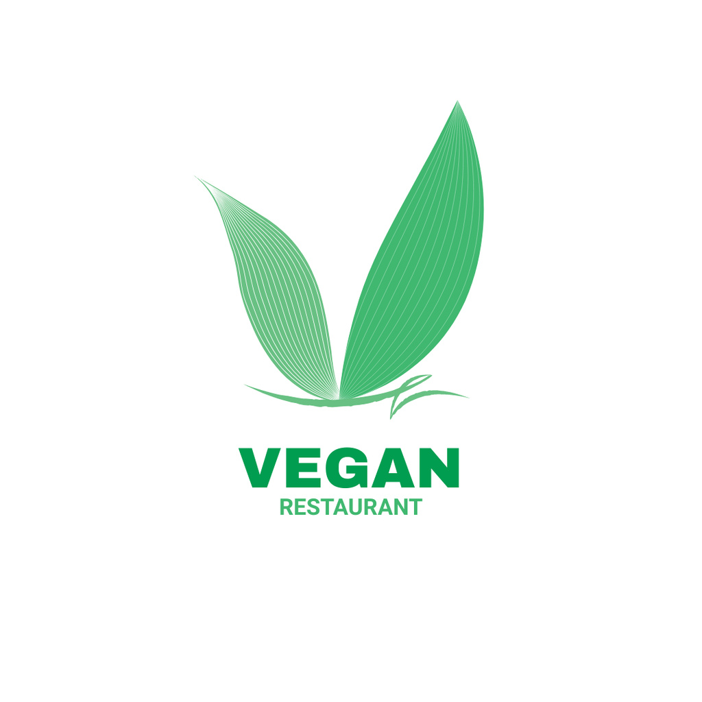 Modèle de visuel Emblem of Organic Vegetarian Restaurant - Logo 1080x1080px