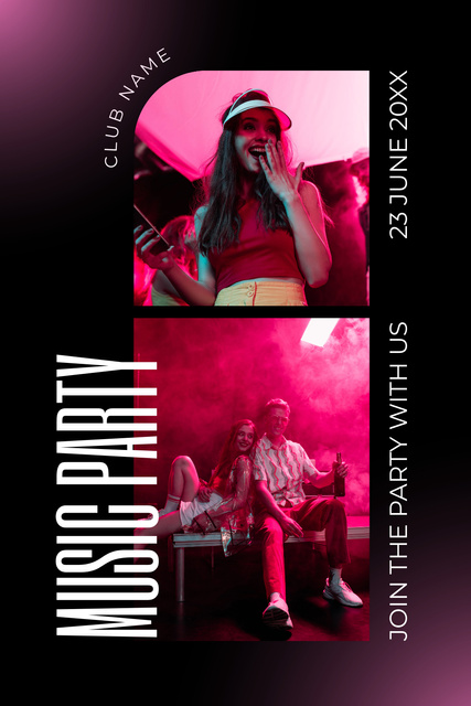 Brilliant Music Party In Summer Announcement Pinterest Tasarım Şablonu