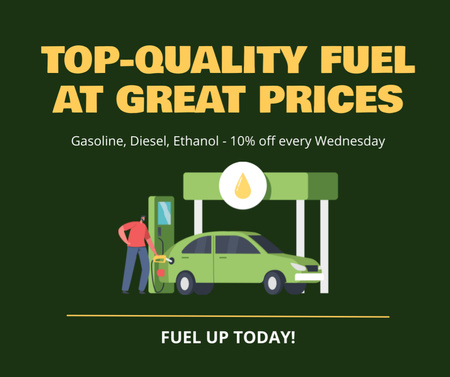 Platilla de diseño Best Discount Fuel Deal Facebook