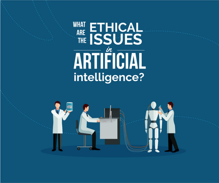 Ontwerpsjabloon van Facebook van Ethical issues in Artificial Intelligence concept