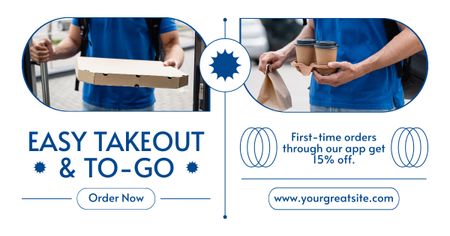 Food Takeout Services Facebook AD Design Template
