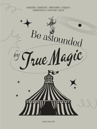 Circus Show Announcement Poster US Design Template