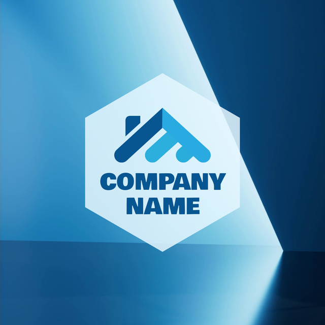 Bright Architectural Company Emblem Animated Logo Design Template