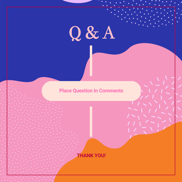 Q&A Session in Comments Instagramデザインテンプレート