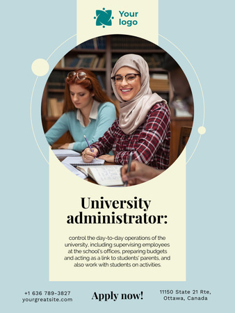 University Administrator Services Poster 36x48in Design Template