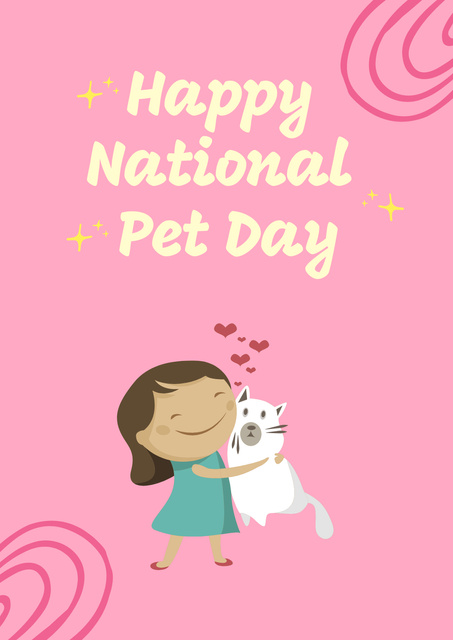 National Pet Week greetings Posterデザインテンプレート