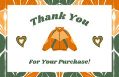 Fashion Shop Green and Orange Thank You