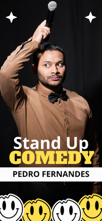 Man on Stand-up Show Stage Snapchat Moment Filter Design Template