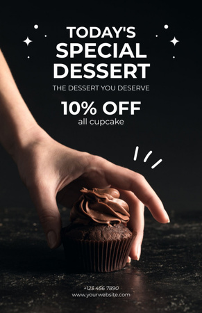 Discount Offer on Chocolate Dessert Recipe Card Design Template