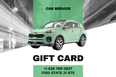 Plantilla de diseño de Oferta especial de servicio de coche Gift Certificate 
