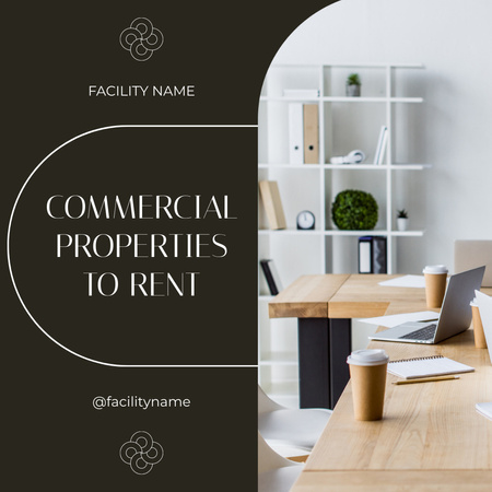 Fashionable Offices for Rent Proposition Instagram Design Template
