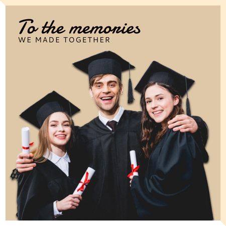 School Graduation Album with Graduators Photo Book Tasarım Şablonu