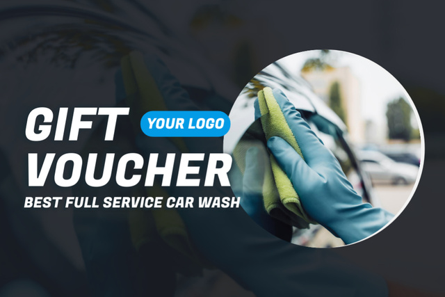 Voucher on Full Car Wash Gift Certificate tervezősablon