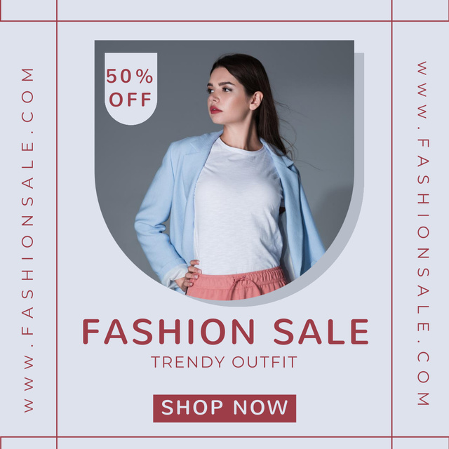 Fashion Sale for Women with Ad of Trendy Outfit Instagram tervezősablon