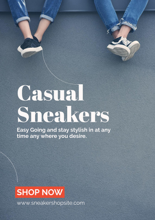 Modèle de visuel Poster - Casual Sneaker Shop - Poster