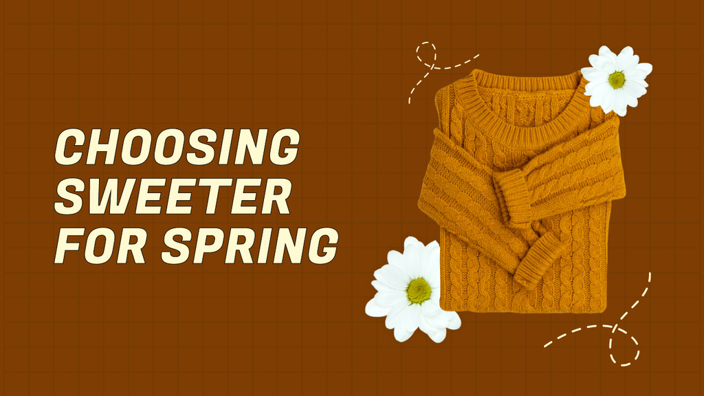 Platilla de diseño Offer Select Sweaters for Spring Youtube Thumbnail