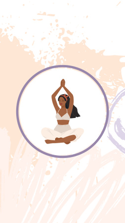 Designvorlage frau praktiziert yoga für Instagram Highlight Cover