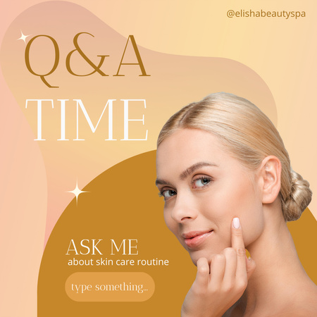 Ask me Anything about Skin Care Routine Instagram Design Template