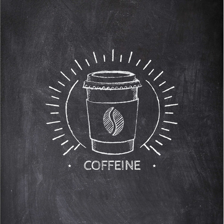 Template di design Emblema della caffetteria con una tazza di caffè Logo