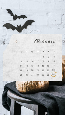 Halloween Inspiration with Bats and Pumpkins Instagram Story Modelo de Design