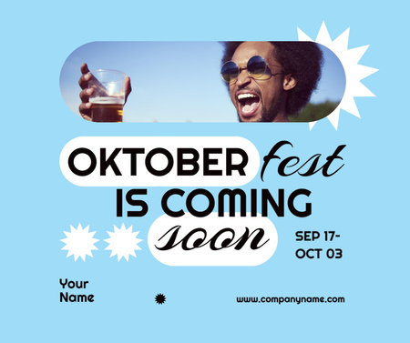 Awesome Oktoberfest Celebration Announcement In Blue Facebook Design Template