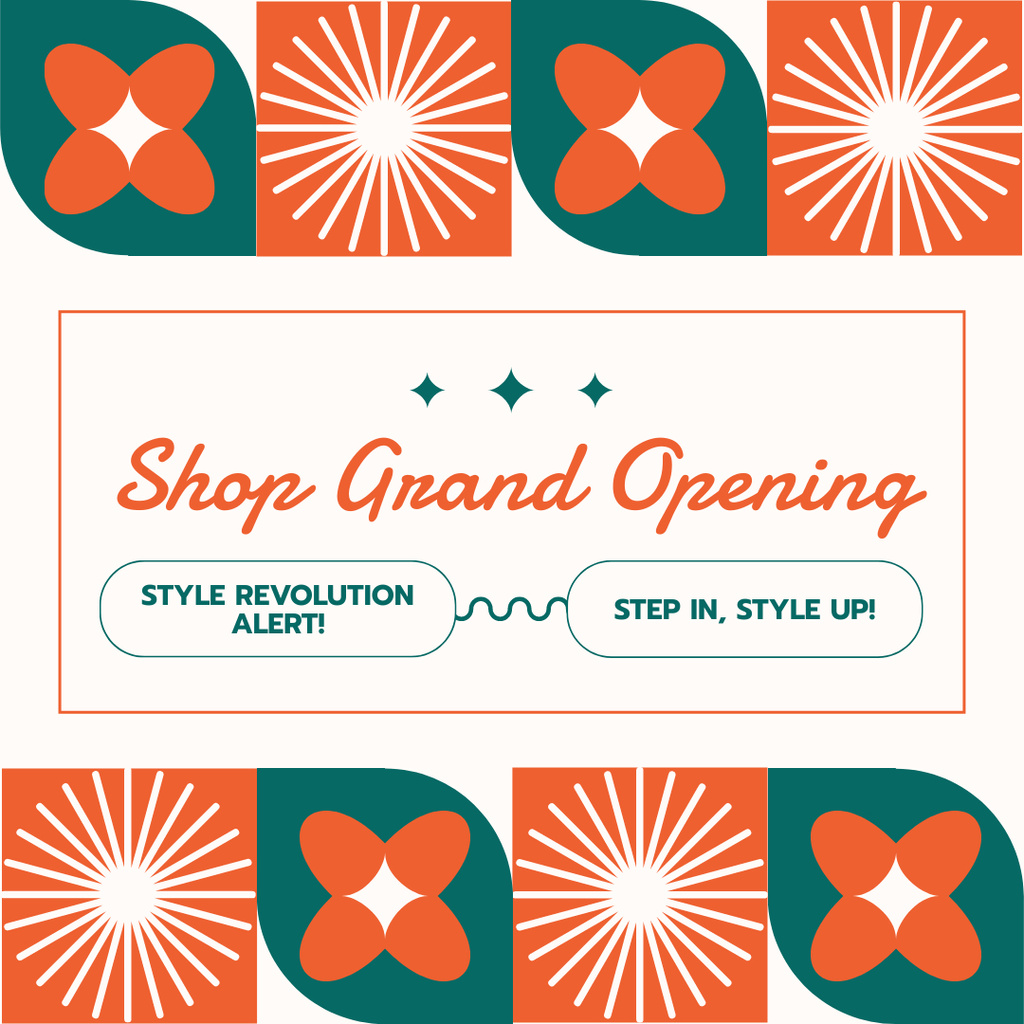 Designvorlage Colorful And Stylish Shop Grand Opening für Instagram