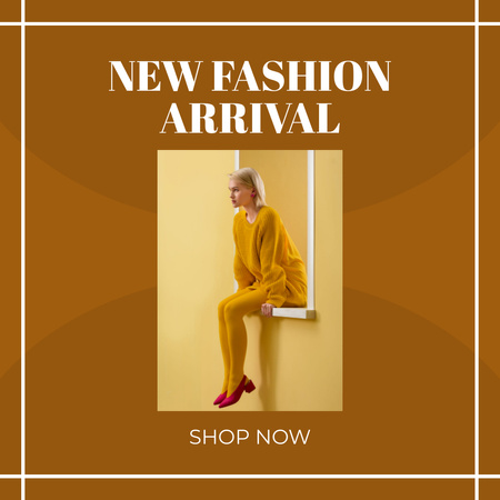 New Arrival Women's Clothing with Stylish Model Instagram Design Template