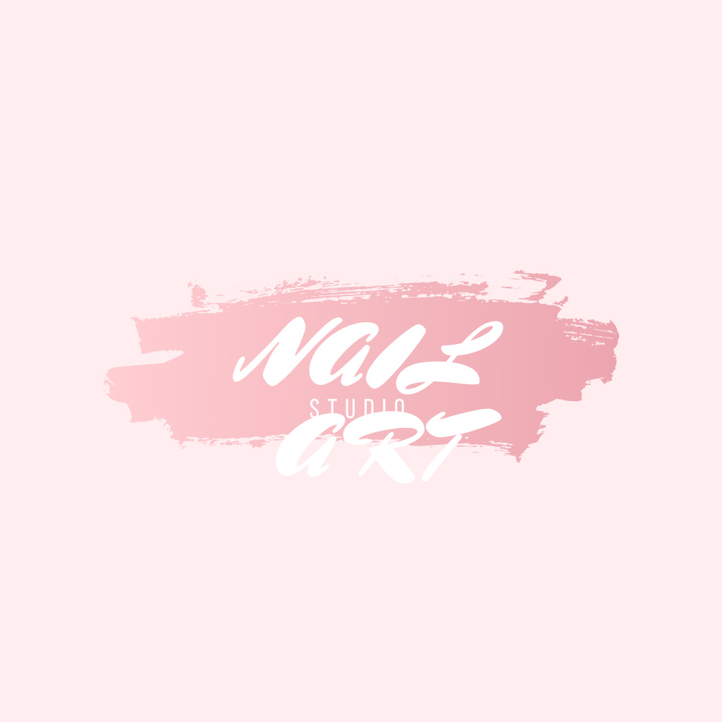 Designvorlage Pampering Nail Services Offered In Pink für Logo