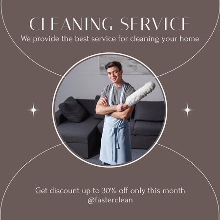 Service That Provide The Best Cleaning At Your Home Instagram Design Template