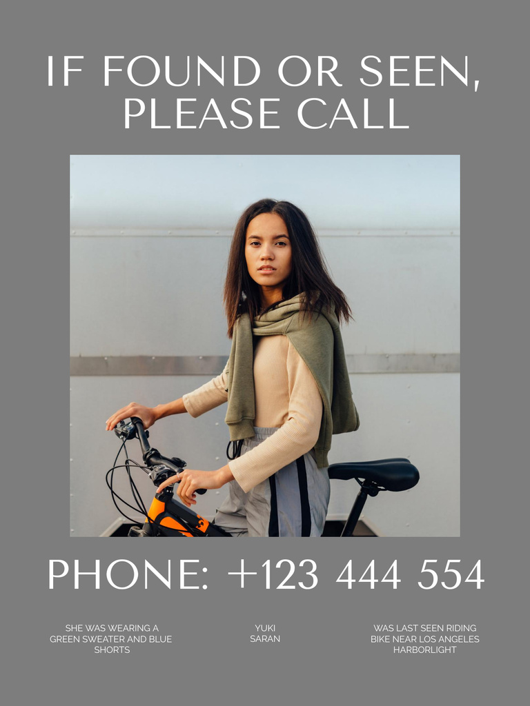 Modèle de visuel Desperate Appeal About Missing Woman Announcement - Poster US