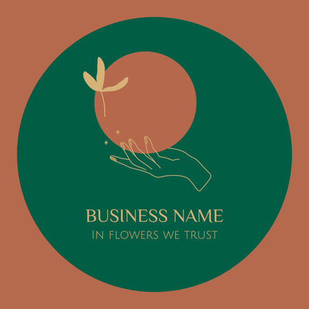 Companhia floral com esboço e frase Animated Logo Modelo de Design