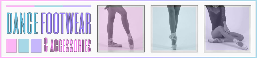 Offer of Dance Footwear with Ballerina Ebay Store Billboard Šablona návrhu