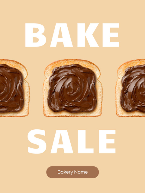 Bakery Sale Announcement with Chocolate Poster 36x48in Πρότυπο σχεδίασης